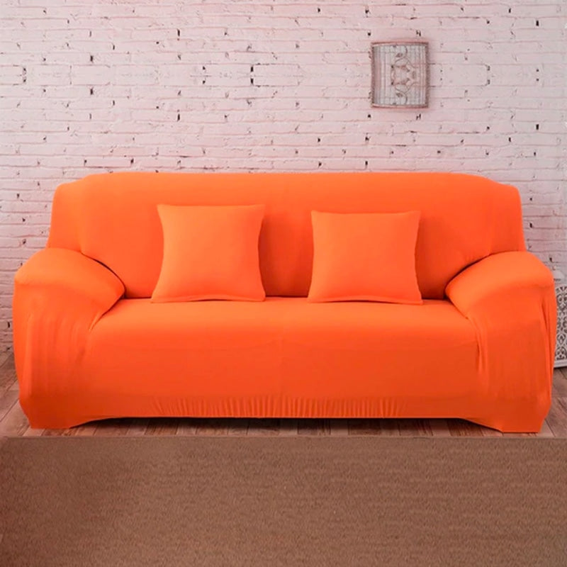 Orange loveseat cover