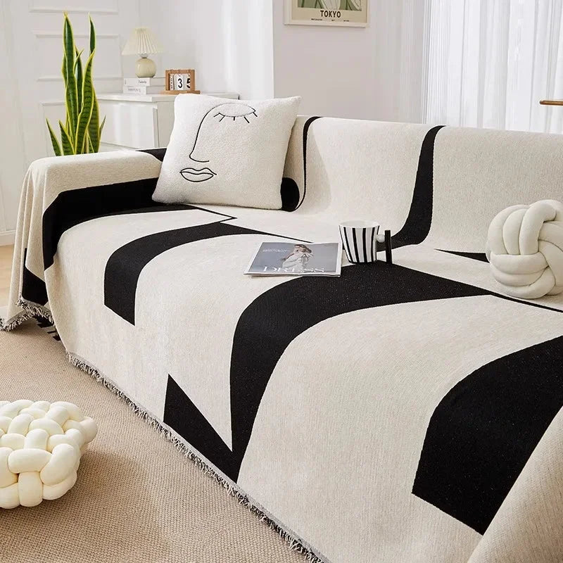 Black and White Throws for Sofas 180*260cm