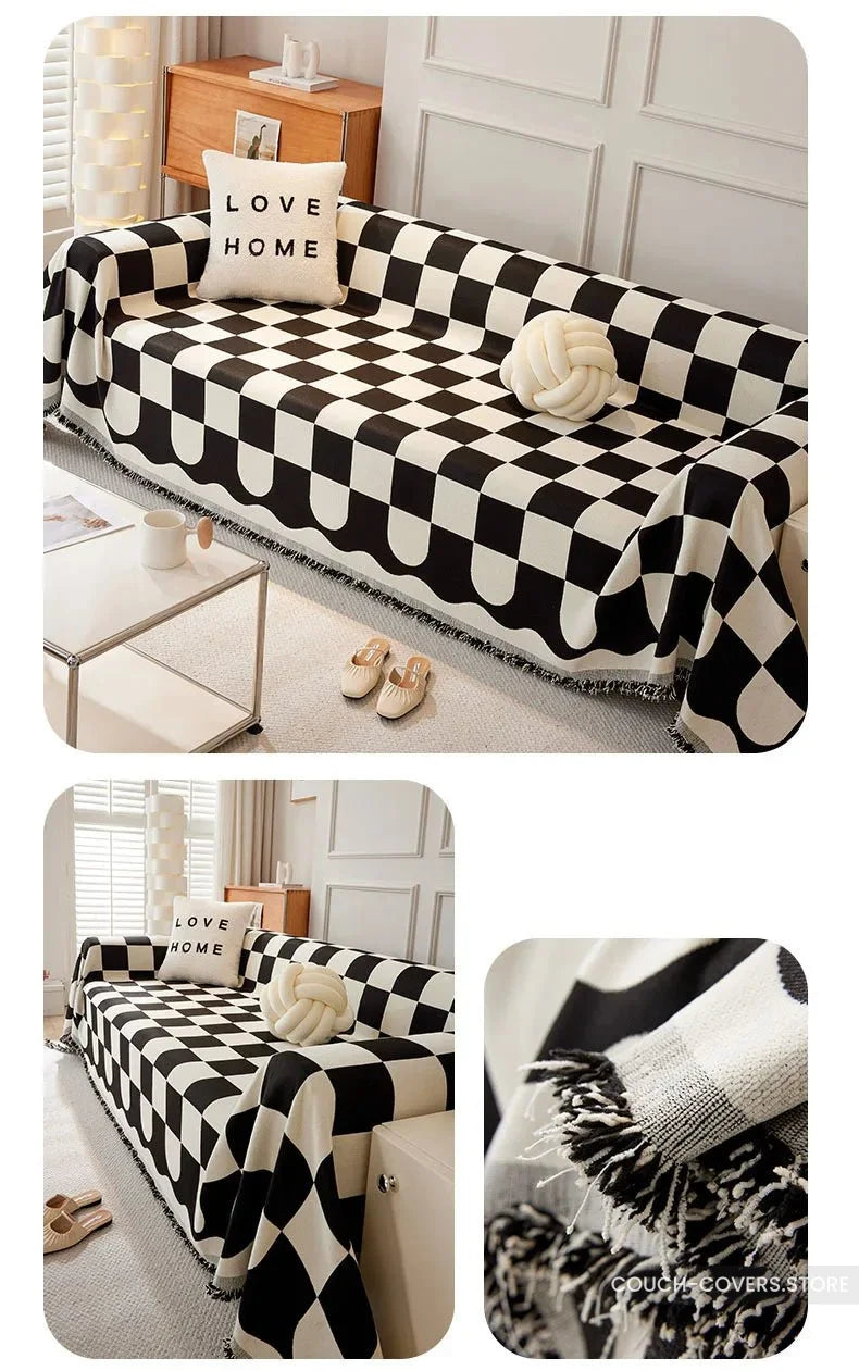 Checkered Couch Cover