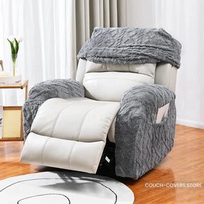 Knitted recliner chair cover