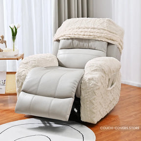 Knitted recliner chair cover