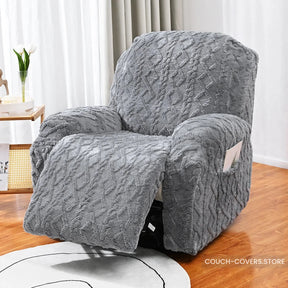 Knitted recliner chair cover Gray