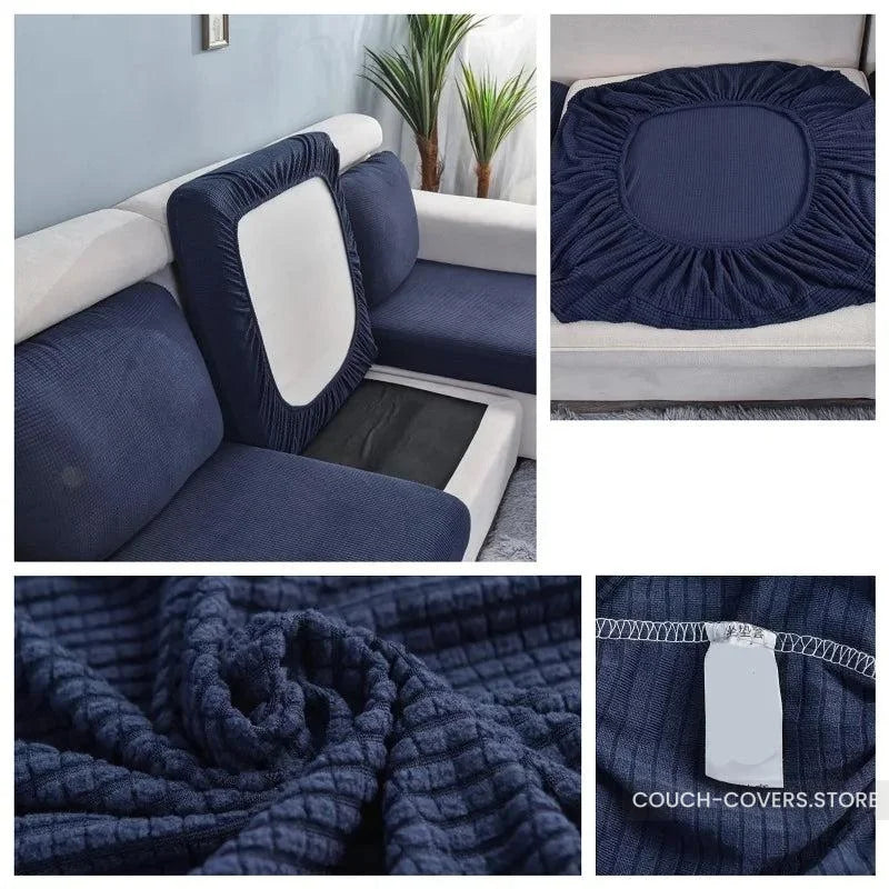 Stretch Couch Cushion Covers Navy / Normal (S)