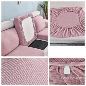 Stretch Couch Cushion Covers Pink / Normal (S)