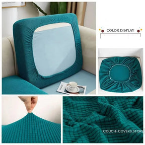 Stretch Couch Cushion Covers Teal / Normal (S)