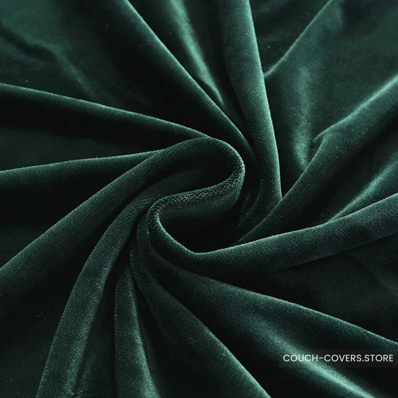 Velvet emerald couch cover