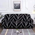 Black and white loveseat cover