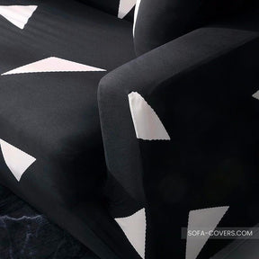 Black and white sofa cover