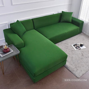 Dark green couch cover