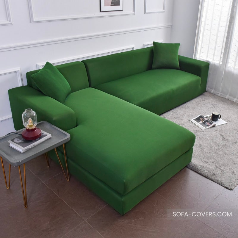 Dark green couch cover