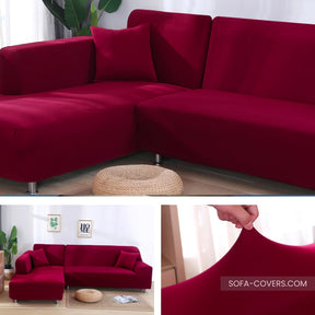 Wine red sofa cover